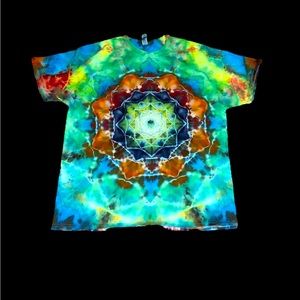 Mandala/ geode tie dye T-shirt